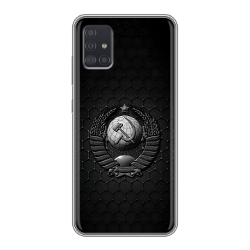 Силиконовый чехол на Samsung Galaxy A51 с принтом Герб Флаг СССР