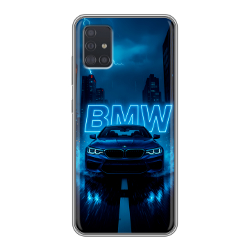 Силиконовый чехол на Samsung Galaxy A51 с принтом BMW БМВ