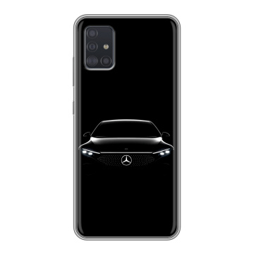 Силиконовый чехол на Samsung Galaxy A51 с принтом Mercedes Мерседес