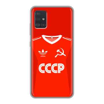 Силиконовый чехол на Samsung Galaxy A51 с принтом Флаг Герб СССР Силиконовый чехол на Samsung Galaxy A51 с принтом Флаг Герб СССР