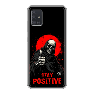 Силиконовый чехол на Samsung Galaxy A51 с принтом смешной скелет Силиконовый чехол на Samsung Galaxy A51 с принтом смешной скелет