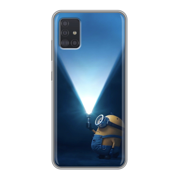 Силиконовый чехол на Samsung Galaxy A51 с принтом Миньоны