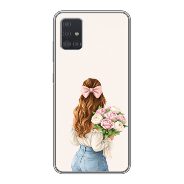 Силиконовый чехол на Samsung Galaxy A51 с принтом женский