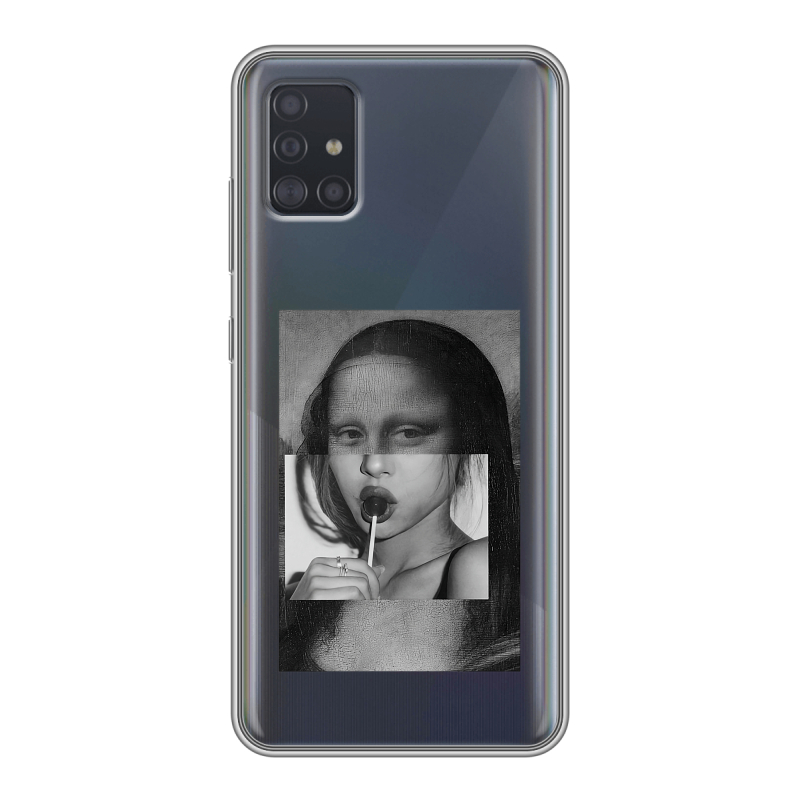Силиконовый чехол на Samsung Galaxy A51 с принтом Мона Лиза Силиконовый чехол на Samsung Galaxy A51 с принтом Мона Лиза