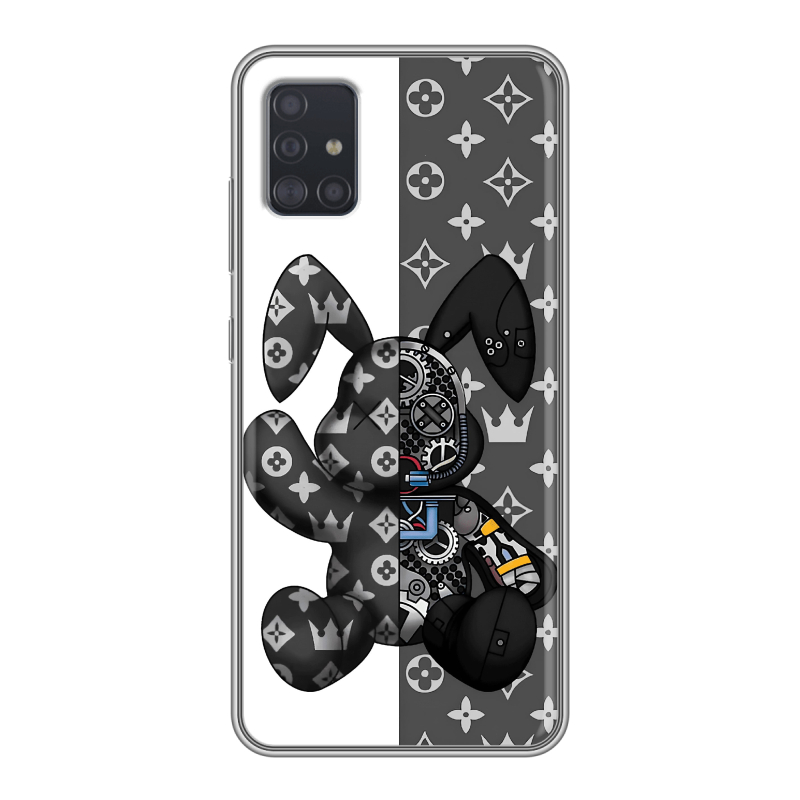 Силиконовый чехол на Samsung Galaxy A51 с принтом Луи робот Силиконовый чехол на Samsung Galaxy A51 с принтом Луи робот