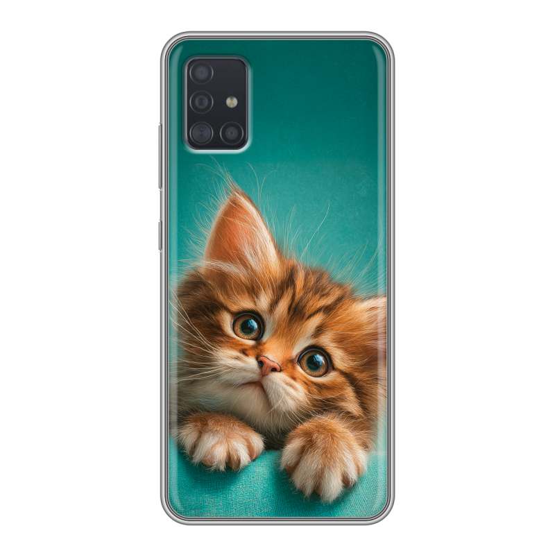 Силиконовый чехол на Samsung Galaxy A51 с принтом котенок Силиконовый чехол на Samsung Galaxy A51 с принтом котенок