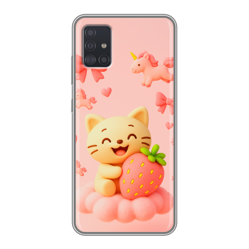 Силиконовый противоударный чехол на Samsung Galaxy A51 с принтом для девочек Силиконовый противоударный чехол на Samsung Galaxy A51 с принтом для девочек
