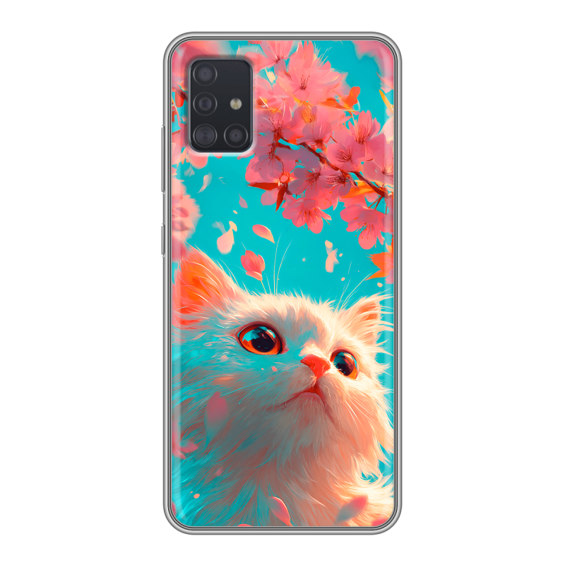Силиконовый чехол на Samsung Galaxy A51 с принтом Красивый кот Силиконовый чехол на Samsung Galaxy A51 с принтом Красивый кот