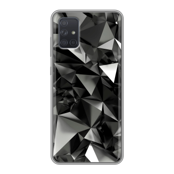 Силиконовый чехол на Samsung Galaxy A71 с принтом Черные кристаллы Силиконовый чехол на Samsung Galaxy A71 с принтом Черные кристаллы