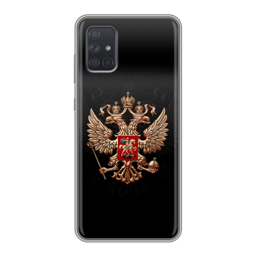 Силиконовый чехол на Samsung Galaxy A71 с принтом Герб России Силиконовый чехол на Samsung Galaxy A71 с принтом Герб России