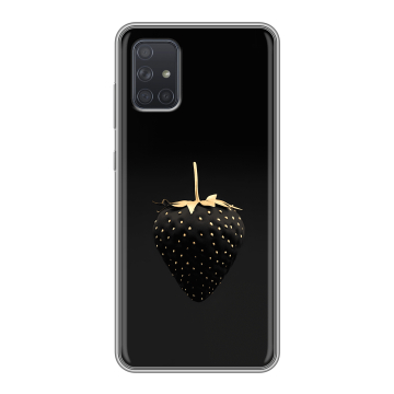 Силиконовый чехол на Samsung Galaxy A71 с принтом Черная клубника Силиконовый чехол на Samsung Galaxy A71 с принтом Черная клубника