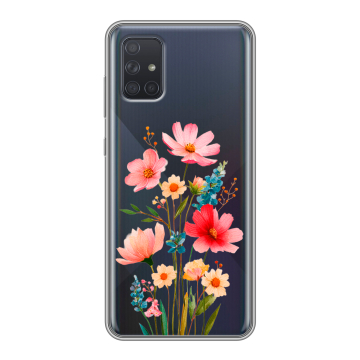 Силиконовый чехол на Samsung Galaxy A71 с принтом Цветы Силиконовый чехол на Samsung Galaxy A71 с принтом Цветы