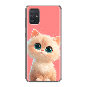 Силиконовый чехол на Samsung Galaxy A71 с принтом Розовый котенок Силиконовый чехол на Samsung Galaxy A71 с принтом Розовый котенок