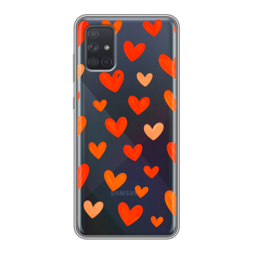 Силиконовый чехол на Samsung Galaxy A71 с принтом Сердечки Силиконовый чехол на Samsung Galaxy A71 с принтом Сердечки
