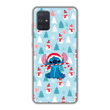 Силиконовый чехол на Samsung Galaxy A71 с принтом Стич Новый год Силиконовый чехол на Samsung Galaxy A71 с принтом Стич Новый год