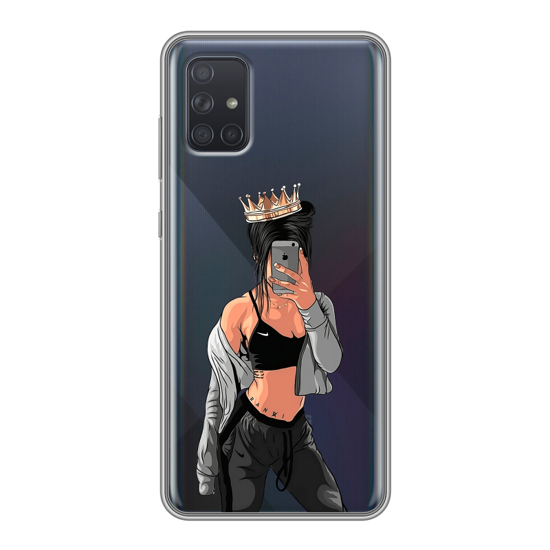 Силиконовый противоударный чехол на Samsung Galaxy A71 с принтом Женские принты Силиконовый противоударный чехол на Samsung Galaxy A71 с принтом Женские принты