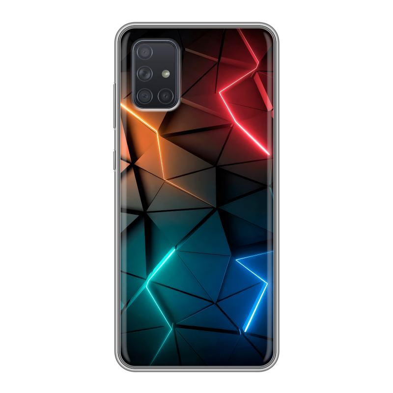 Силиконовый противоударный чехол на Samsung Galaxy A71 с принтом Абстракция неон Силиконовый противоударный чехол на Samsung Galaxy A71 с принтом Абстракция неон