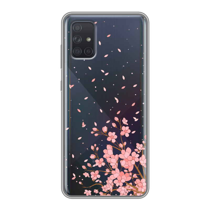 Силиконовый чехол на Samsung Galaxy A71 с принтом Ветка сакуры Силиконовый чехол на Samsung Galaxy A71 с принтом Ветка сакуры