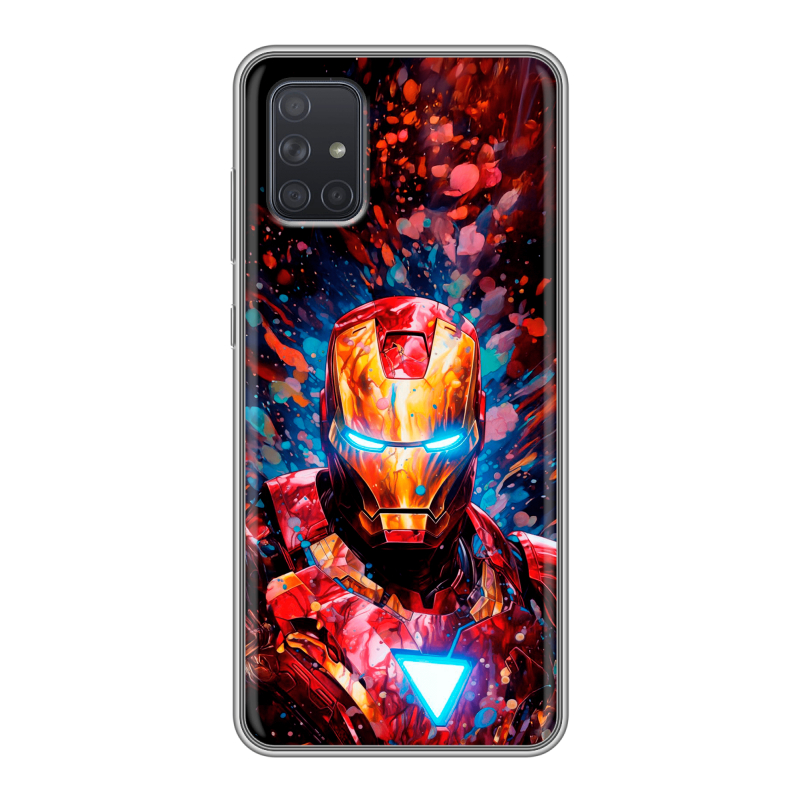 Силиконовый противоударный чехол на Samsung Galaxy A71 с принтом Железный человек Ironman Силиконовый противоударный чехол на Samsung Galaxy A71 с принтом Железный человек Ironman