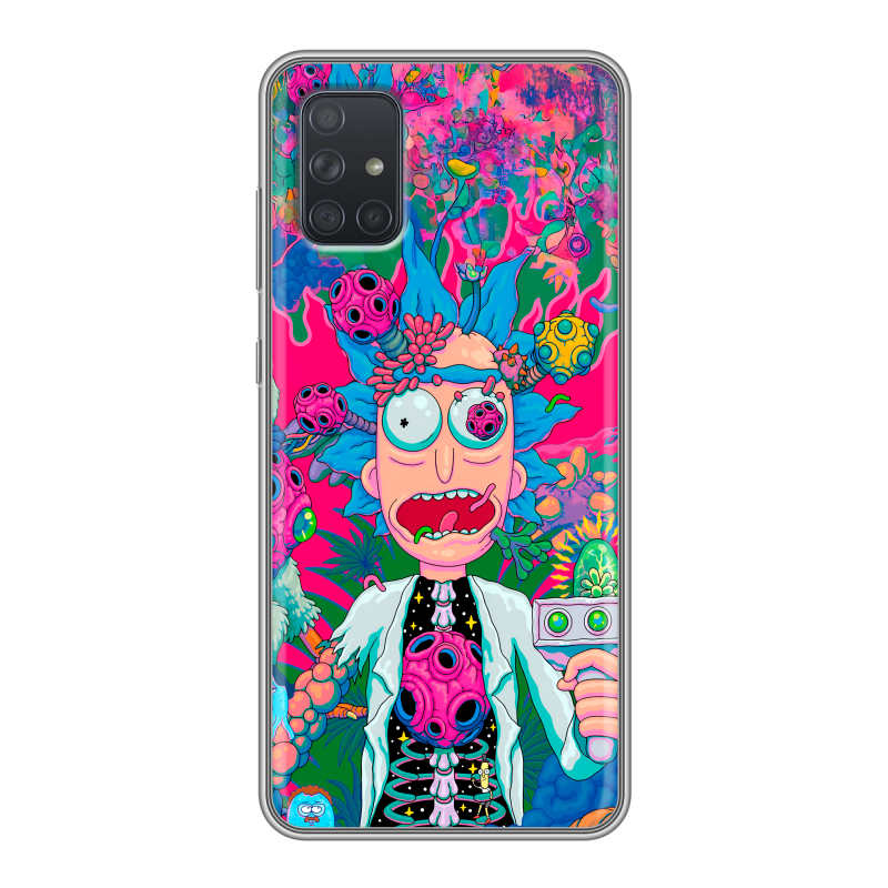 Силиконовый противоударный чехол на Samsung Galaxy A71 с принтом Рик и Морти Rick Morty Силиконовый противоударный чехол на Samsung Galaxy A71 с принтом Рик и Морти Rick Morty