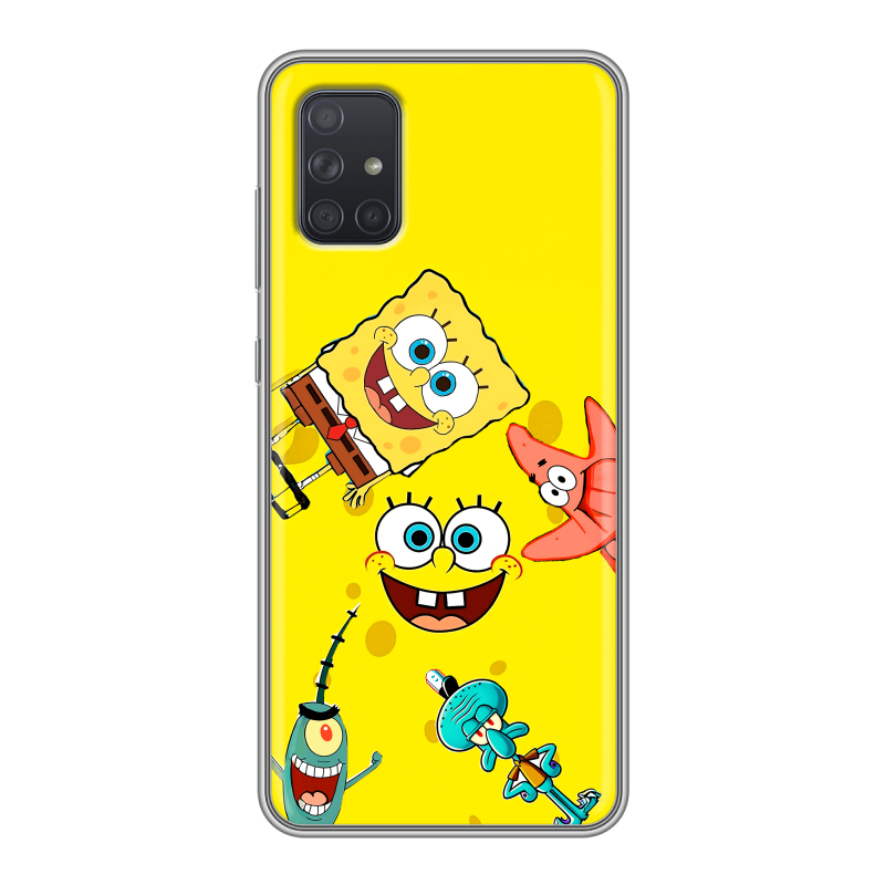 Силиконовый чехол на Samsung Galaxy A71 с принтом Спанч боб Спанчбоб Силиконовый чехол на Samsung Galaxy A71 с принтом Спанч боб Спанчбоб