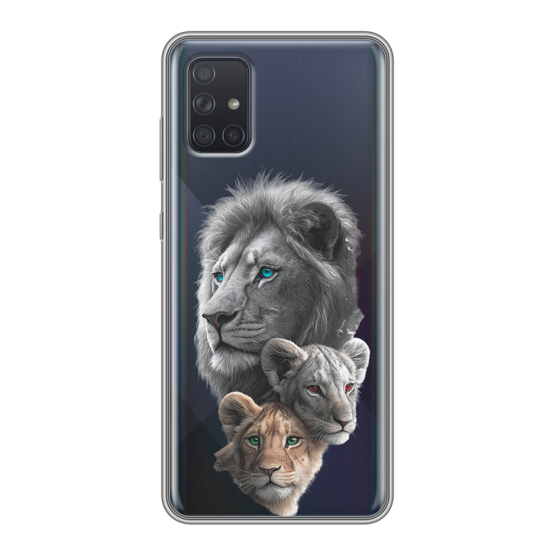 Силиконовый чехол на Samsung Galaxy A71 с принтом Львы Силиконовый чехол на Samsung Galaxy A71 с принтом Львы