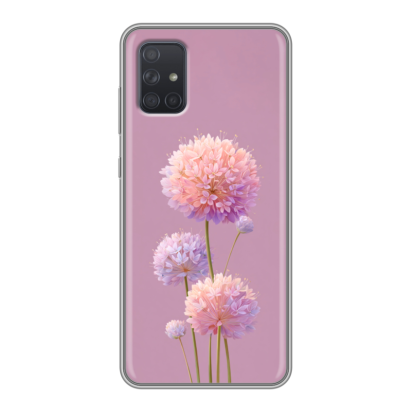 Силиконовый противоударный чехол на Samsung Galaxy A71 с принтом Цветы Силиконовый противоударный чехол на Samsung Galaxy A71 с принтом Цветы