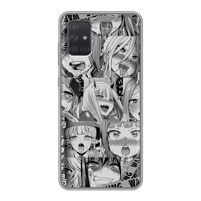 Силиконовый противоударный чехол на Samsung Galaxy A71 с принтом Ahegao Ахегао Аниме Силиконовый противоударный чехол на Samsung Galaxy A71 с принтом Ahegao Ахегао Аниме