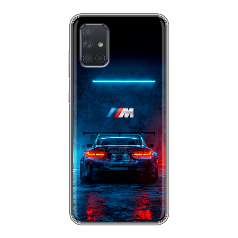 Силиконовый противоударный чехол на Samsung Galaxy A71 с принтом BMW БМВ Силиконовый противоударный чехол на Samsung Galaxy A71 с принтом BMW БМВ