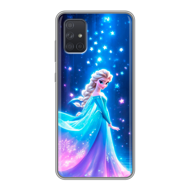 Силиконовый чехол на Samsung Galaxy A71 с принтом Холодное сердце Frozen Силиконовый чехол на Samsung Galaxy A71 с принтом Холодное сердце Frozen
