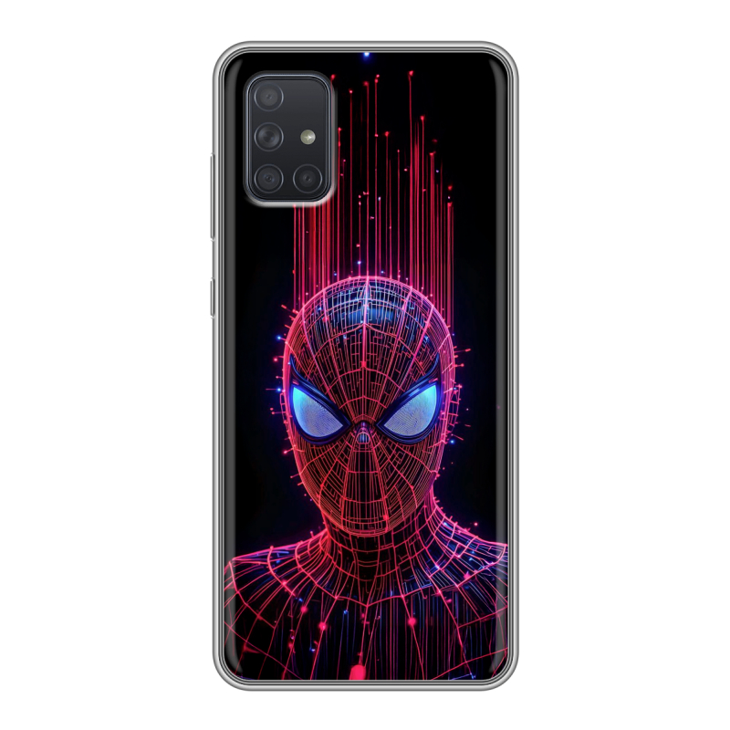 Силиконовый противоударный чехол на Samsung Galaxy A71 с принтом Spiderman Человек паук Силиконовый противоударный чехол на Samsung Galaxy A71 с принтом Spiderman Человек паук