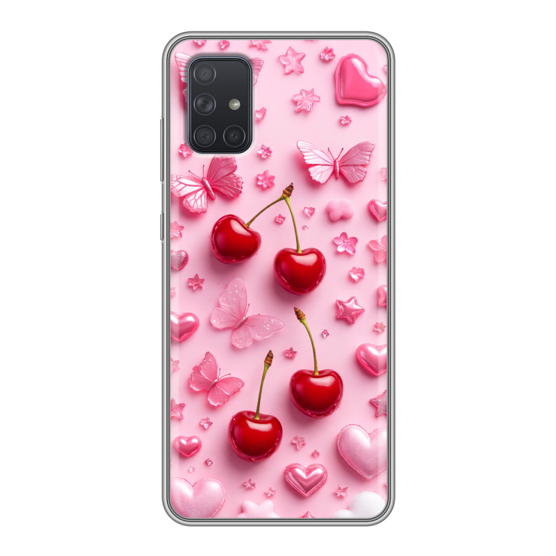 Силиконовый противоударный чехол на Samsung Galaxy A71 с принтом для девочек Силиконовый противоударный чехол на Samsung Galaxy A71 с принтом для девочек