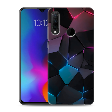 Силиконовый противоударный чехол на Lenovo K10 Note с принтом Геометрия неона