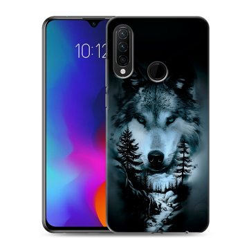 Силиконовый противоударный чехол на Lenovo K10 Note с принтом Лесной волк Силиконовый противоударный чехол на Lenovo K10 Note с принтом Лесной волк
