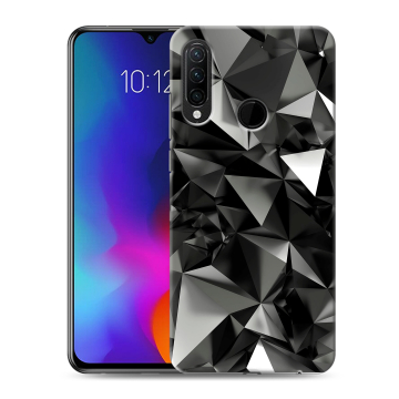 Силиконовый противоударный чехол на Lenovo K10 Note с принтом Черные кристаллы