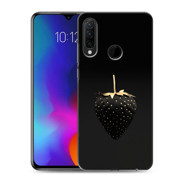 Силиконовый противоударный чехол на Lenovo K10 Note с принтом Черная клубника
