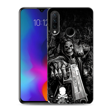 Силиконовый противоударный чехол на Lenovo K10 Note с принтом Скелет