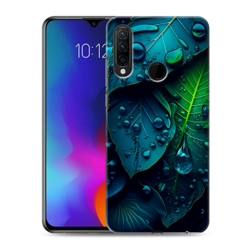 Силиконовый противоударный чехол на Lenovo K10 Note с принтом Листья