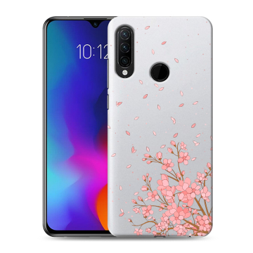 Силиконовый противоударный чехол на Lenovo K10 Note с принтом Ветка сакуры