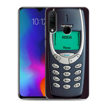 Силиконовый противоударный чехол на Lenovo K10 Note с принтом Старый телефон