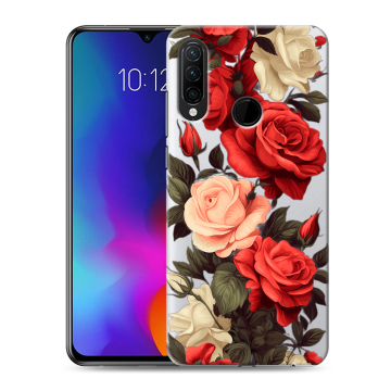 Силиконовый противоударный чехол на Lenovo K10 Note с принтом Розы