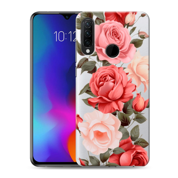 Силиконовый противоударный чехол на Lenovo K10 Note с принтом Розы