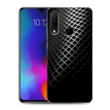Силиконовый противоударный чехол на Lenovo K10 Note с принтом Текстура металла
