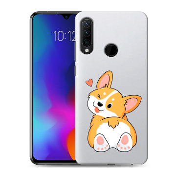 Силиконовый противоударный чехол на Lenovo K10 Note с принтом Корги