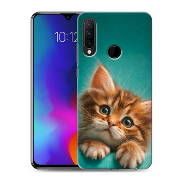 Силиконовый противоударный чехол на Lenovo K10 Note с принтом котенок