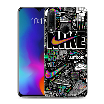 Силиконовый противоударный чехол на Lenovo K10 Note с принтом Найк