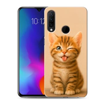 Силиконовый противоударный чехол на Lenovo K10 Note с принтом котенок