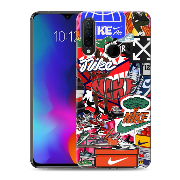 Силиконовый противоударный чехол на Lenovo K10 Note с принтом Найк Nike яркий