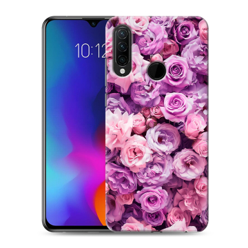 Силиконовый противоударный чехол на Lenovo K10 Note с принтом лавандовые розы