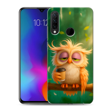 Силиконовый противоударный чехол на Lenovo K10 Note с принтом сова